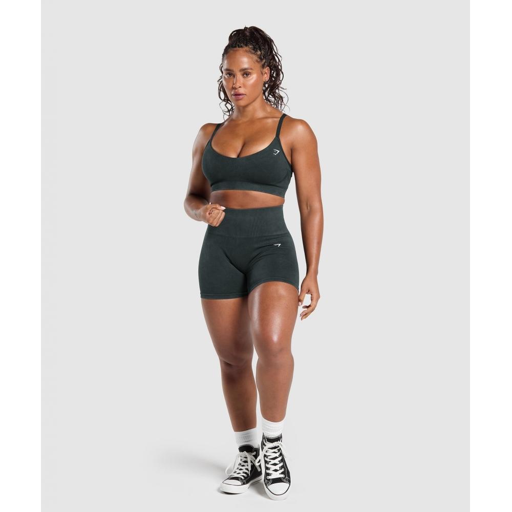 Gymshark Gains бесшовный стираемый спортивный бюстгальтер черный B3b8b Bb2j