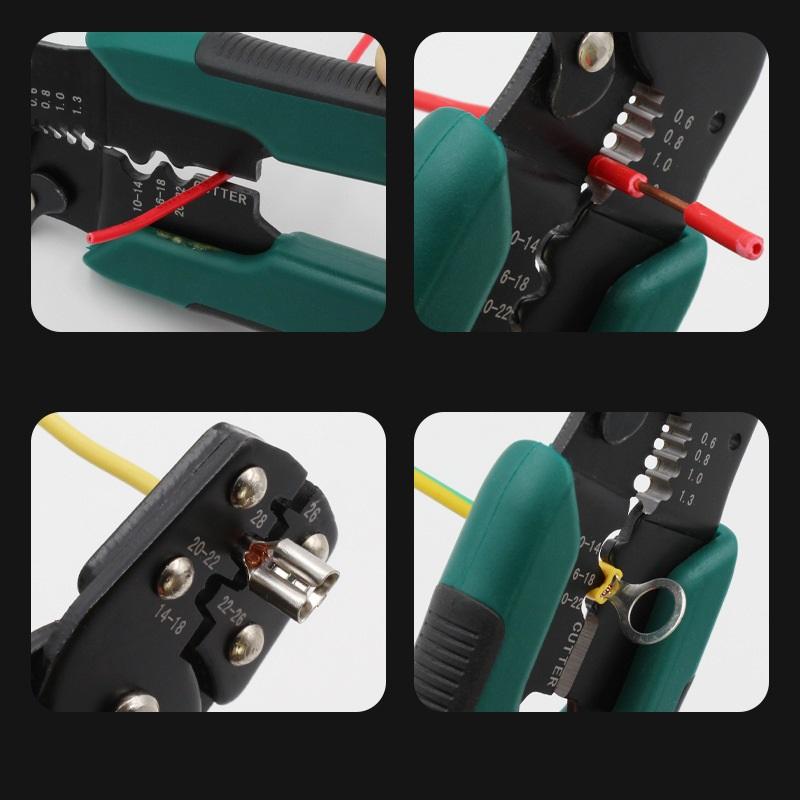 1 шт. многофункциональные клещи для обжима кабеля, плоскогубцы для зачистки проводов, клещи для зачистки проводов, инструмент для ремонта, плоскогубцы