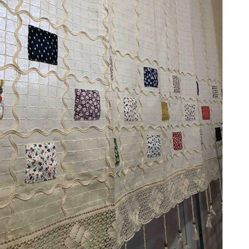 Лоскутная занавеска ручной работы из 100% хлопка