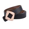 Genuine Leather Womens Retro Gold Buckle Belt With Hollow Design For Casual Fashion