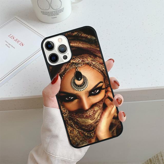 Исламский Хиджаб Девушка Глаз Королева Чехол для Телефона Для iPhone 17 Air 14 15 16 13 12 Чехол Для Apple Pro Max Plus