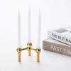 Nordic Style Candle Holder Metal Molecular Structure Triangle Candlestick  Gift