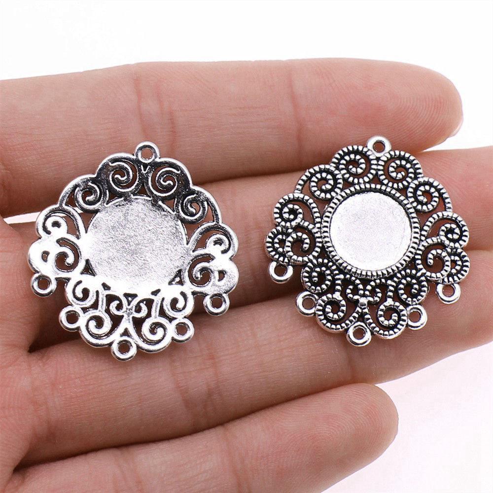 Fit Round 12mm Glass Cabochon Base Setting Tray Accessories Parts Men Jewelry New Arrivals Cheap Cute Stuff