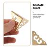 6 шт. Латунные треугольные уголки-защитки для мебели, деревянных ящиков, винтажные металлические защитные накладки на углы, декоративные уголки для шкафов