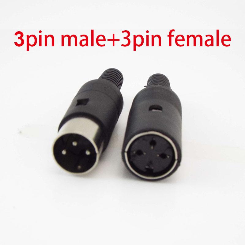 1 пара 3Pin 4Pin 5Pin 6Pin 7Pin 8Pin DIN Male Female Plug Jack с пластиковой ручкой для клавиатуры, кабельный соединительный адаптер