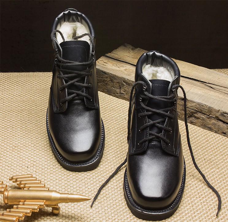 Мужские зимние ботинки Martin из коровьей шерсти: Туфли со стальным носком, противоскользящие, плюс бархат, утолщенный хлопковый материал