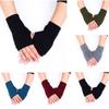 Fashion Winter Autumn Warm Fingerless Wrist Gloves Exposed Finger Half Mitten Knitted Wool Glove