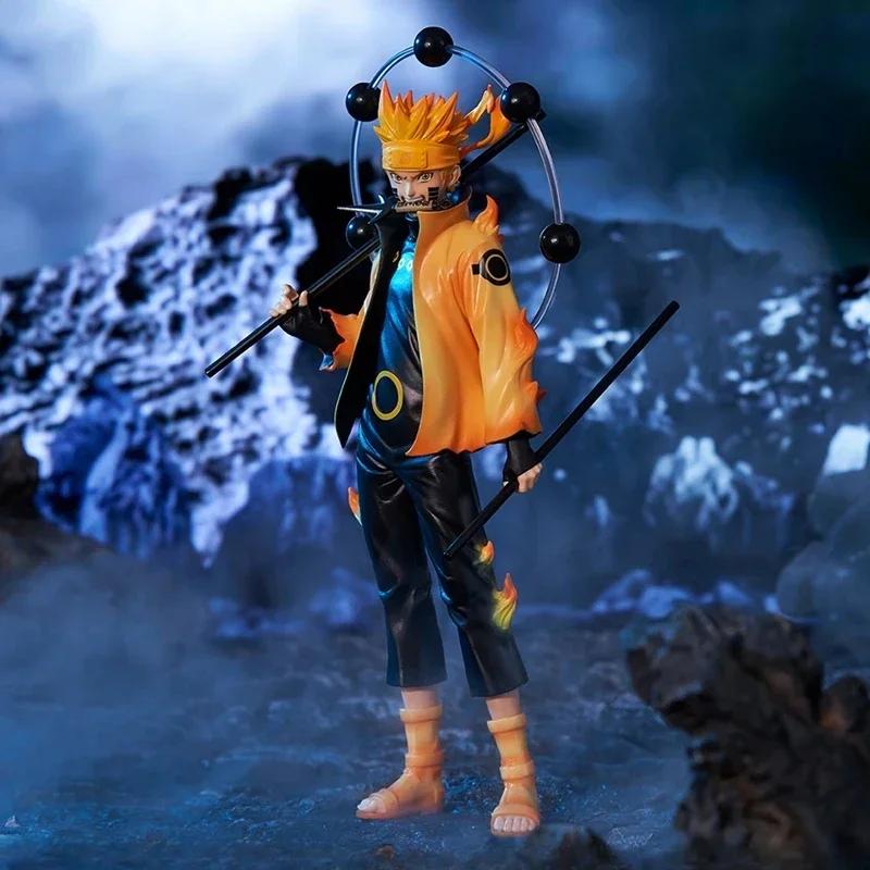 Набор экшн-фигурок Bandai 20 см Naruto Shippuden - Учиха Саске Хатаке Какаши Намикадзе Минато Аниме Коллекционная модель Игрушки Подарки