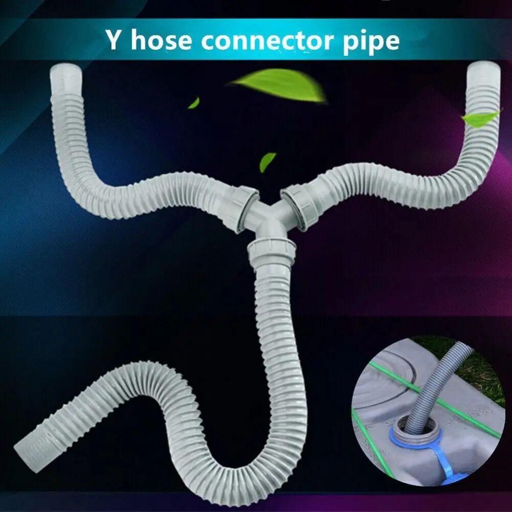 Thicken Three-way Drain 30mm Kitchen Sink Outlet Pipe Y Hose Connector Pipe Laundry Pool