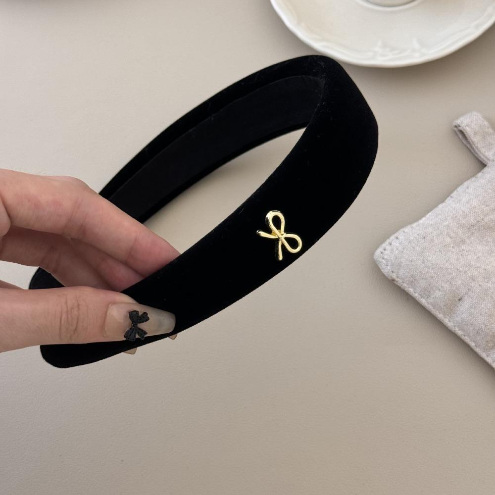 Velvet Hair Hoop Non Slip Velvet Hairband Elegant Bow Headband Fall Winter