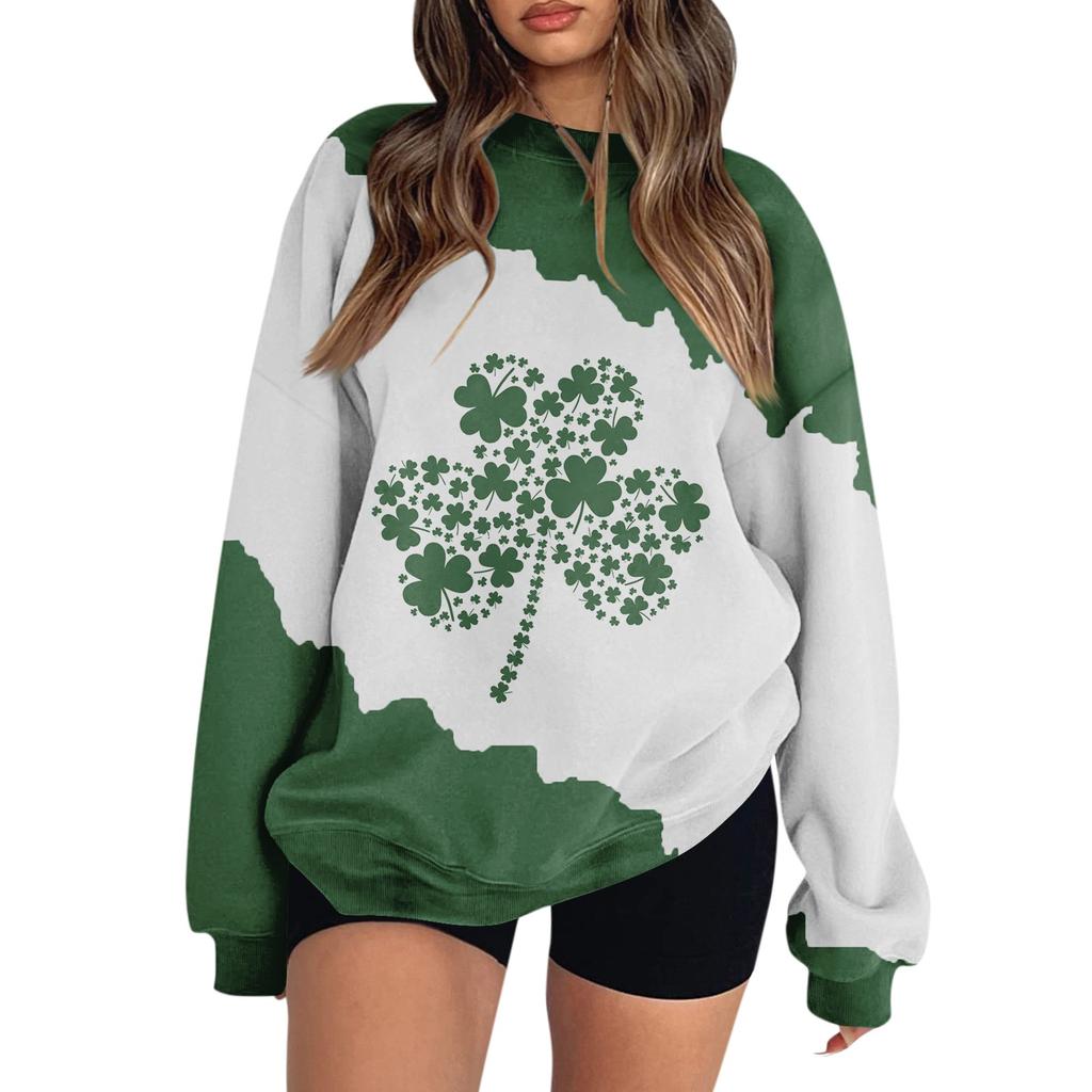 Женская повседневная мода ко Дню святого Валентина с принтом, длинным рукавом, круглым вырезом, толстовки, пуловеры, топы