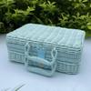 Straw Woven Rattan Basket Retro Cosmetic Storage Box New Rattan-like Finishing Box