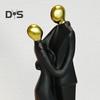 Dancing Couple Statue Resin Abstract Couple Ornament Desktop Hugging Couple Sculpture for Bedroom Living Room Decor Wedding Gift