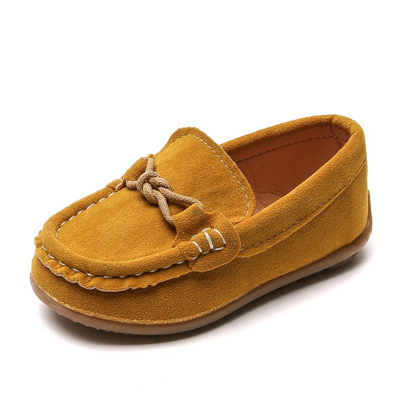 Boys Loafers Spring Autumn Moccasins Slip-on Fashion British Style Shallow Children's Flat Shoes Solid Color Kids Causal Shoes