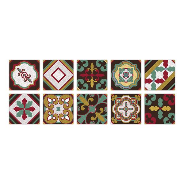 PVC Self-adhesive Sticker Waterproof DIY Tile Sticker Furniture Bathroom Kitchen Wall Stickers Removable Tile Stickers