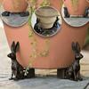 3Pcs Animal Planter Pot Feet Weatherproof Indoor Outdoor Dog Cat Rabbit Flowerpot Holder Riser