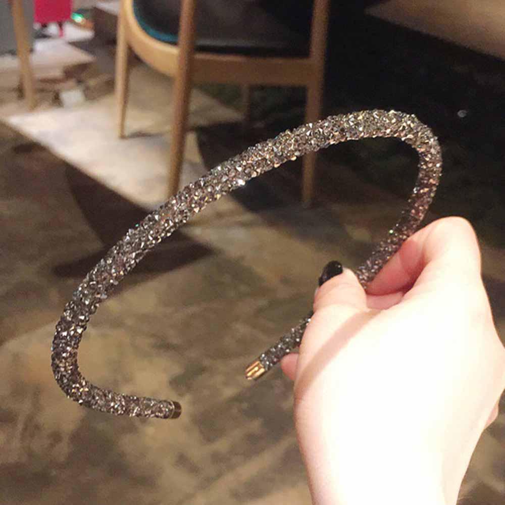 Женские Аксессуары для Волос Стразы Блестящие Кристальные Бусины Безель Повязка на Голову Обруч для Волос