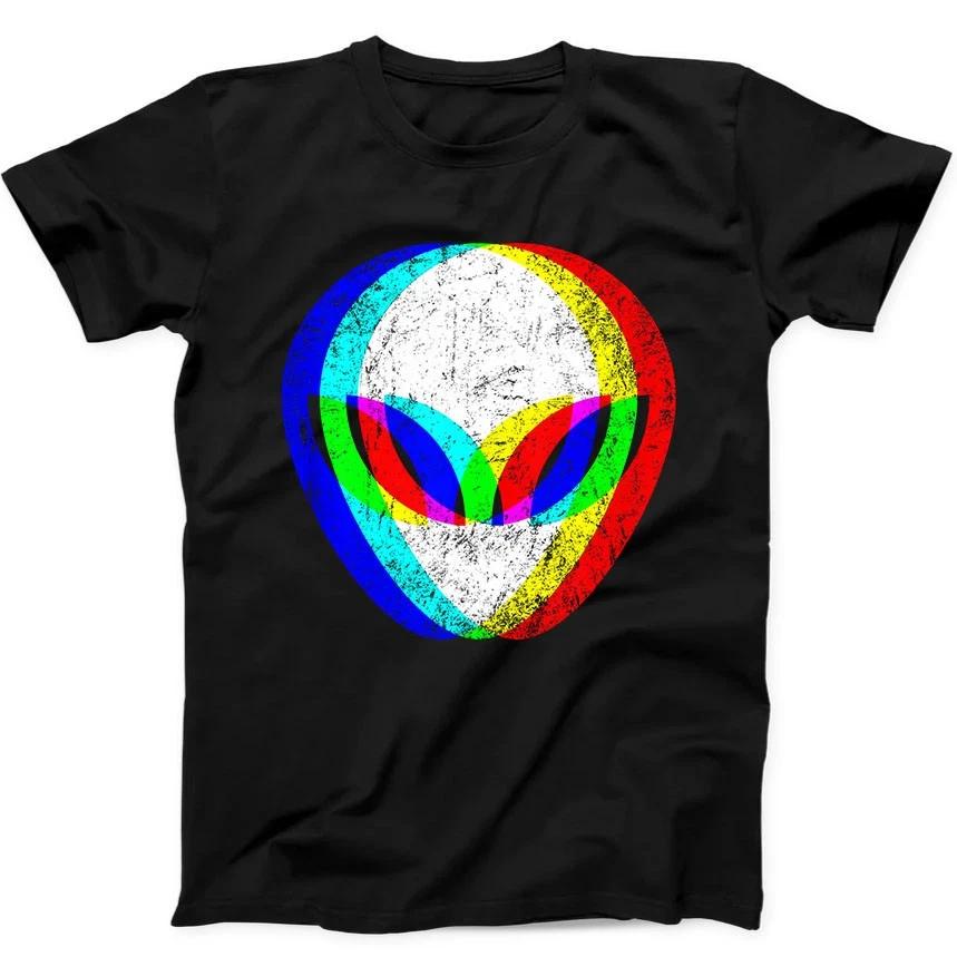 Alien Head Trippy Techno Rave Edm Music Funny T Shirt 389