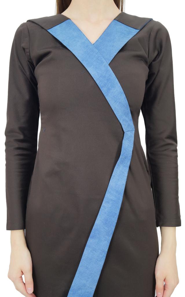 Bimba Женское элегантное облегающее платье с длинным рукавом Дизайнерские платья