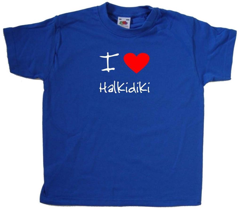 I Love Heart Halkidiki Kids T-Shirt