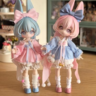 Несъедобная кукла Прыжок Лунное Время Зайчик Серия Малыш 1/12 BJD Слепой бокс Аниме фигурка Настольное украшение Игрушка Сюрприз Подарок на день рождения