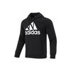 adidas Мужская толстовка с капюшоном и карманом-кенгуру с большим логотипом, черная GK9220