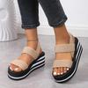 Women's Roman-Style Sandals: Black & White, Thick Sole, Fashionable Student Summer Wear