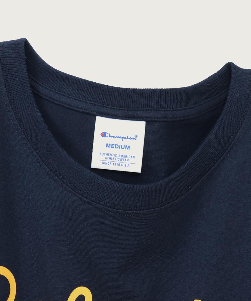 CHAMPION Women'S Lettering Short Sleeve T-Shirt Navy