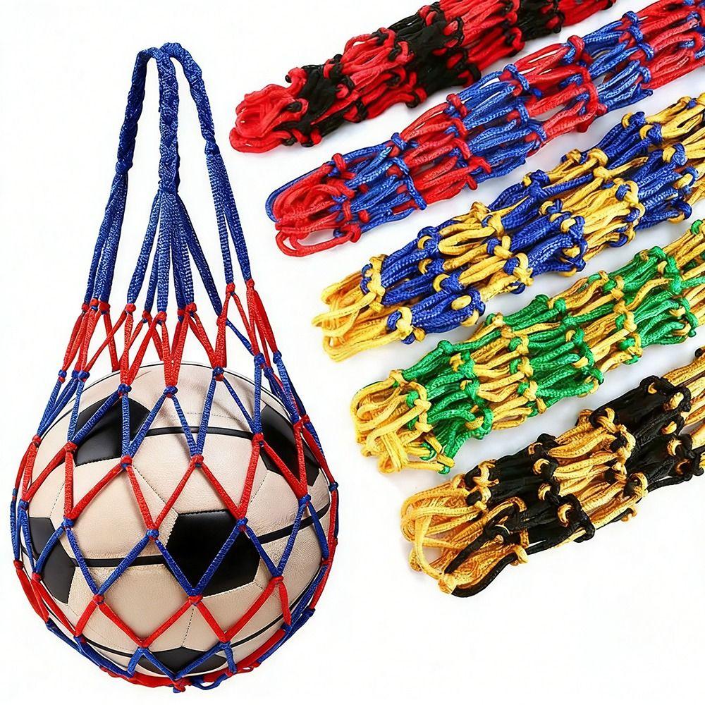 Weaving Basketball Carry Bag Multiple Colors Ball Pocket Durable Mesh Net Bag Football Balls