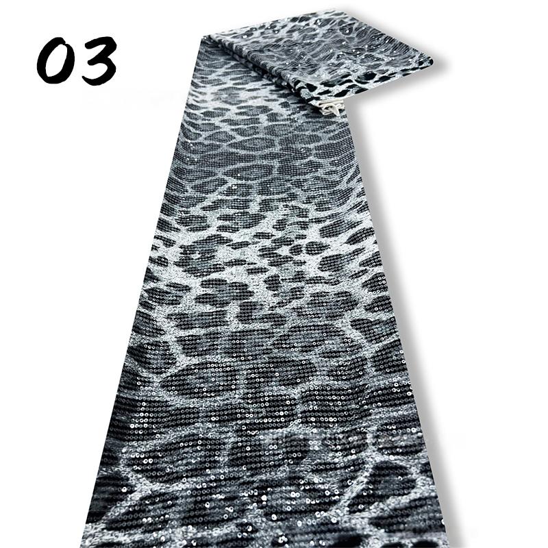 1 ярд ткань с леопардовым принтом из пайеток через яркую листовую ткань аксессуары для одежды ткань с вышивкой пайетками шитье платья текстиль