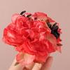 Ponytail Clip Artificial Flower Claw Clip Hairpin Large Shark Clip Peony Flower Hair Claw  Hanfu
