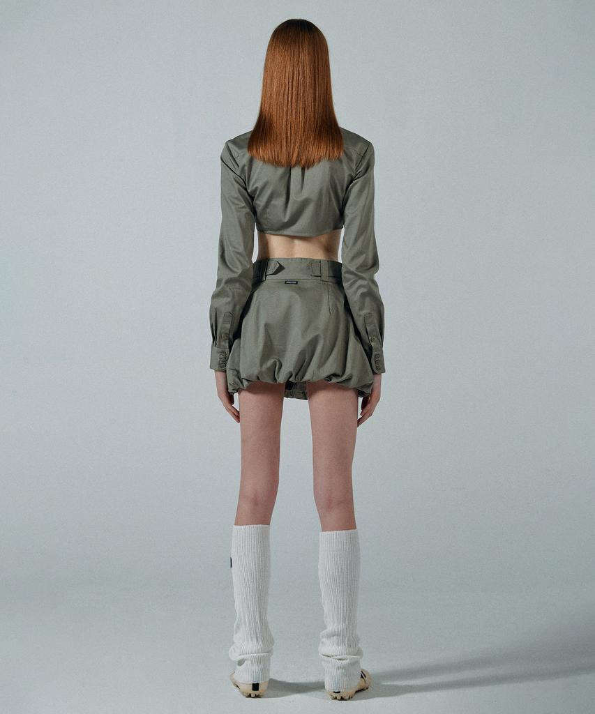 SCULPTOR Slim Crop Shirt Beige