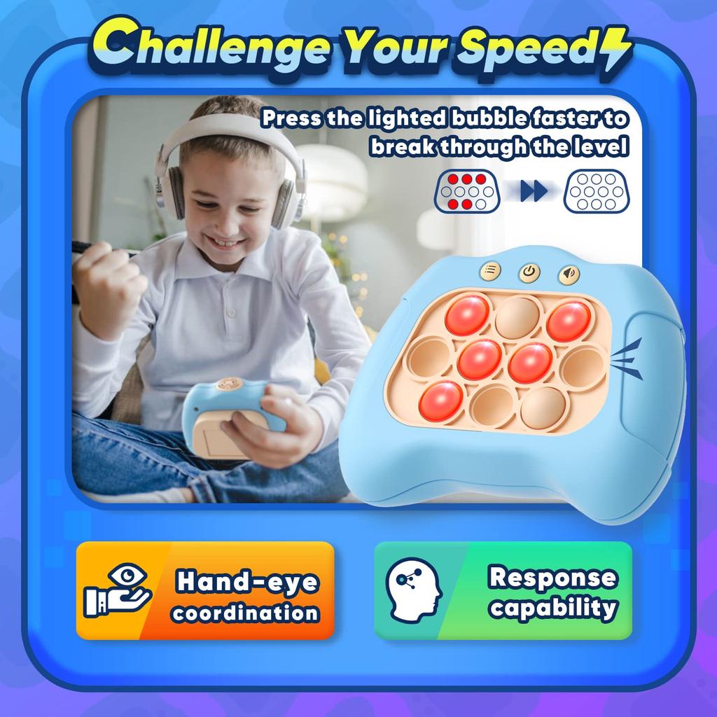 Ручная игра Byserten для детей 6–12 лет, сенсорные игрушки-непоседы для детей 8–12 лет, подарки на день рождения для мальчиков, девочек и подростков 6, 7, 8, 9 лет — синий