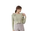 Jill by Jill Stuart Women's Bulky Frill Compact Knit Sweater, Green
