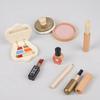 Montessori Wooden Makeup Toys for Girl, Girls Pretend Beauty Makeup and Salon Set Toys, Toddler Makeup Kit Gift Toys