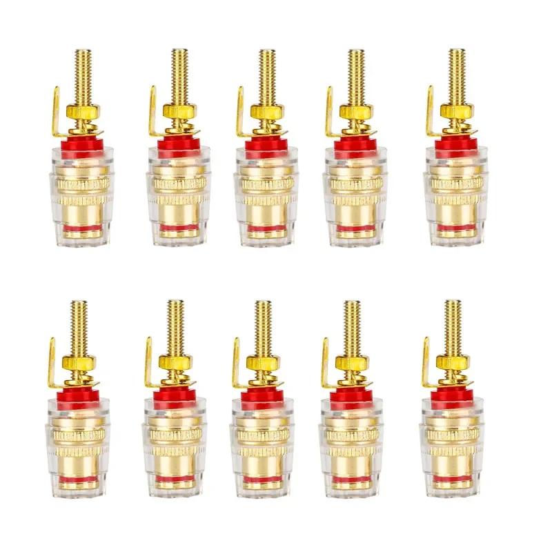 10 шт. высококачественных латунных хрустальных клемм для резьбового аудио усилителя динамика 4 мм клеммы разъема типа «банан» Hi-Fi аудио DIY