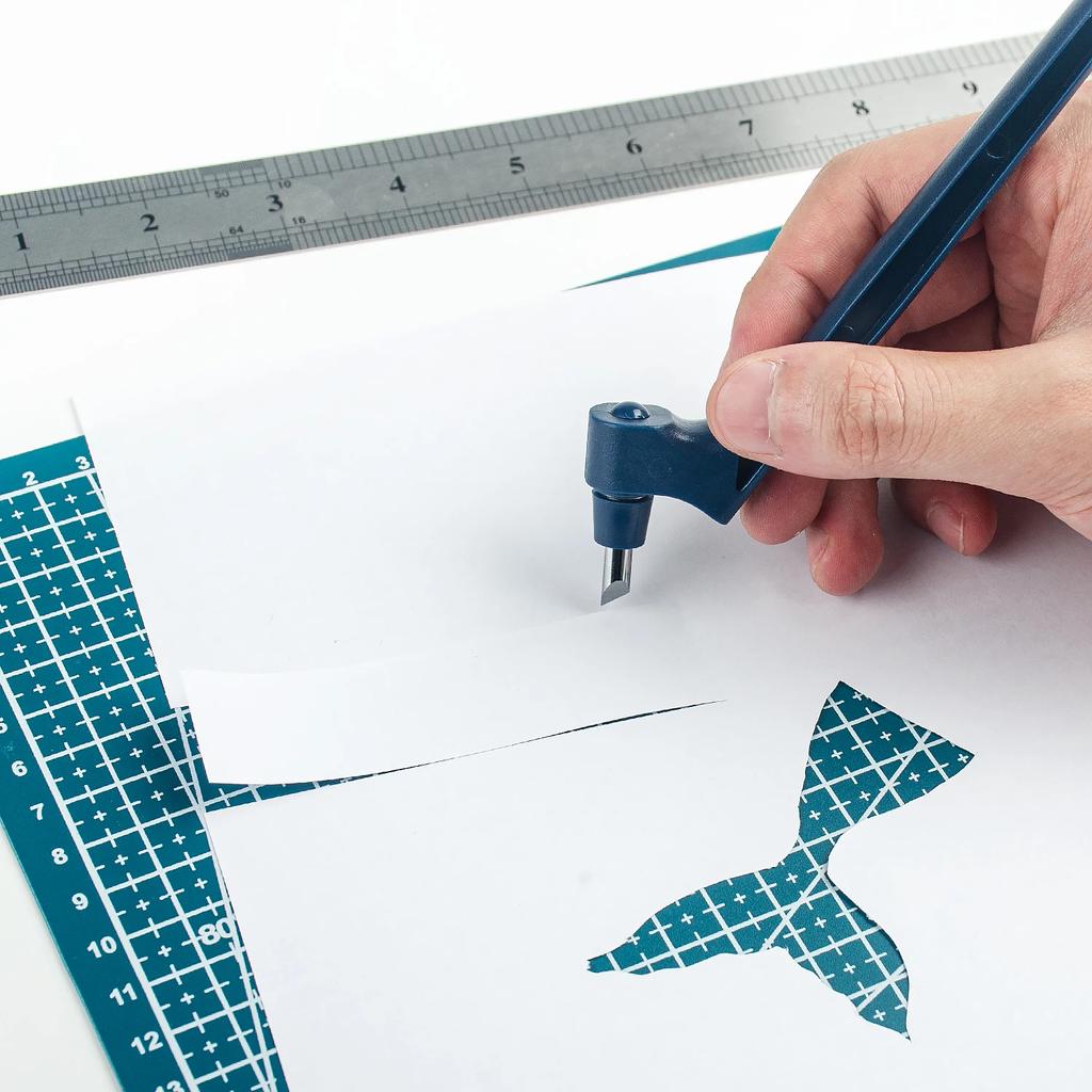 Новые инструменты для резки поделок с вращающимся на 360 градусов лезвием для резки бумаги, художественная резьба, ручка, инструмент для самостоятельной работы, портативный нож для резки из нержавеющей стали