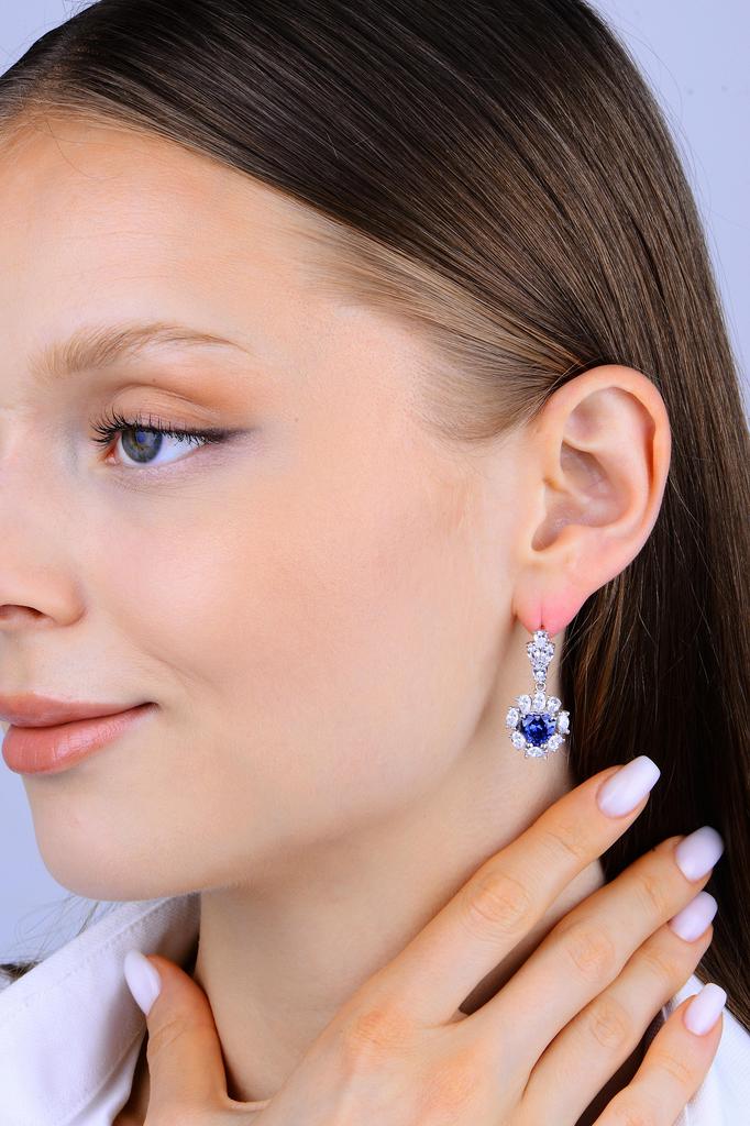 Серьги в форме сердца из стерлингового серебра 925 карат с рубином для женщин, серьги в форме сердца с рубином и цирконием для женщин, турецкие ювелирные изделия ручной работы