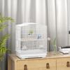 Large Metal Bird Cage With Perches Food Bowls Swing For Budgies Parakeets White