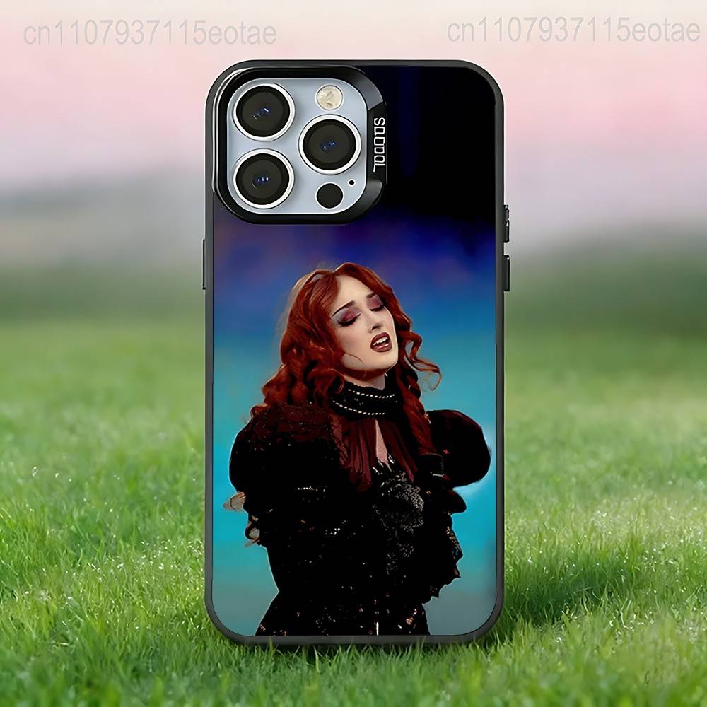 C-Chappell Roan Singer Phone Case For iPhone 17,16,15,14,13,12,11,Pro,Max,Plus,E,Air,Mini Black Tpu IMD Cover