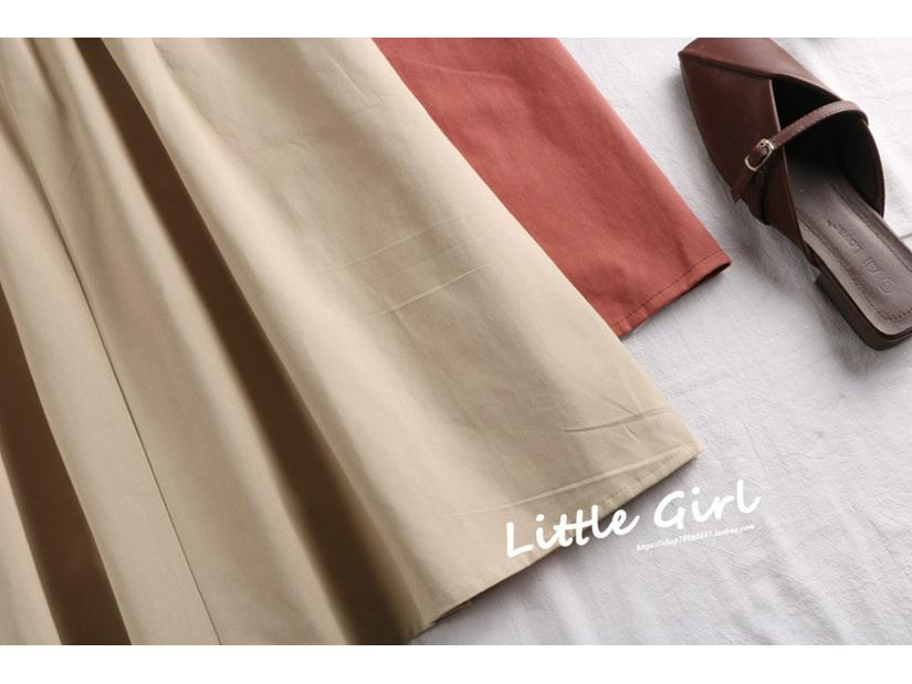 Весна/Лето 2025 Элегантная юбка А-силуэта с эластичной талией и пуговицами для женщин