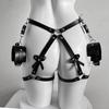 Hot Selling Leather Garter Belt Lingerie Sexy Women's Erotic Costumes Gothic Leg Harnesses Bow Babydoll Dress Sexual Sets For 18
