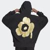 adidas Оригинальная спортивная толстовка с капюшоном Marimekko, свободного кроя, с вышитым логотипом, женская, черная H20415