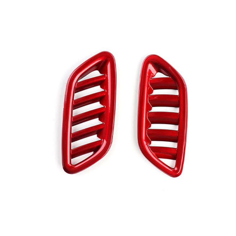 For Hyundai KONA SX2 2024-2026 LHD 2Pcs ABS Front Upper Air Vent Frame Trim Interior Dashboard Decorative Auto Styling Parts