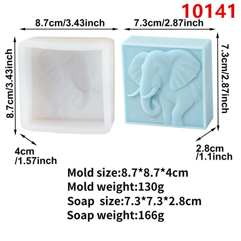 3D Square Animal Horsehead Elephant Silicone Soap Mold DIY Flamingo Tiger Mold Craft Gift Handmade Bath Bomb Making Supplies