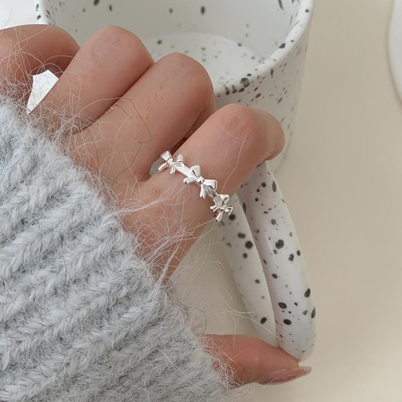Кольцо-бант Модный корейский дизайн Кольцо на указательный палец Аксессуары для подруг Модное кольцо в стиле легкой роскоши