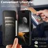 SUTENI Q-07 For iPhone 17 Air Case Magnetic Color Splicing Cowhide Texture Leather Cover