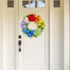 Искусственный венок для входной двери, украшение для дома, подарочный фотореквизит, подвесное украшение, центральные элементы для