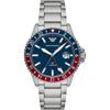 Мужские кварцевые часы Diver GMT Синий металл AR11590