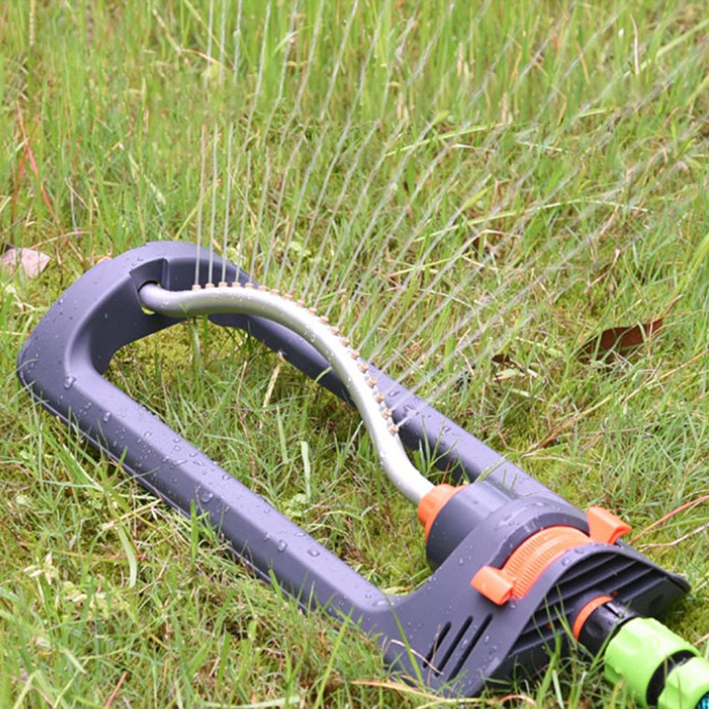 Automatic Oscillating Lawn Sprinkler with 19 Hole Nozzles Garden Water Sprinkler Watering Device for Garden Agricultural